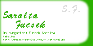 sarolta fucsek business card